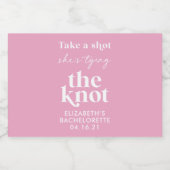 Take a Shot Ze bindt de knoop Bachelorette Likeurfles Etiket (Enkel label)