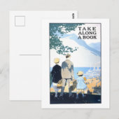 "Take Along A Book" Reisposter Briefkaart (Voorkant / Achterkant)