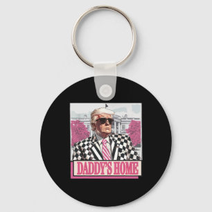 Take America Back Daddy's Home Funny Pink Donald T Sleutelhanger
