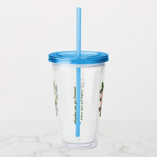 Take away mugg i akryl — Rosor Acryl Drinkbeker (Rechts)