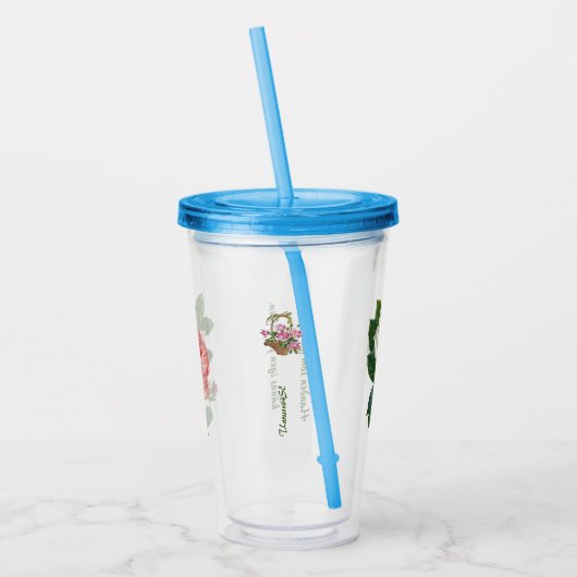 Take away mugg i akryl — Rosor Acryl Drinkbeker (Links)