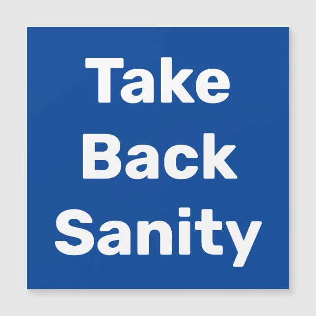 Take Back Sanity (Voorkant)