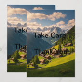 Take Care Thank You Card – Elegant Greetings Bedankkaart (Voorkant / Achterkant)