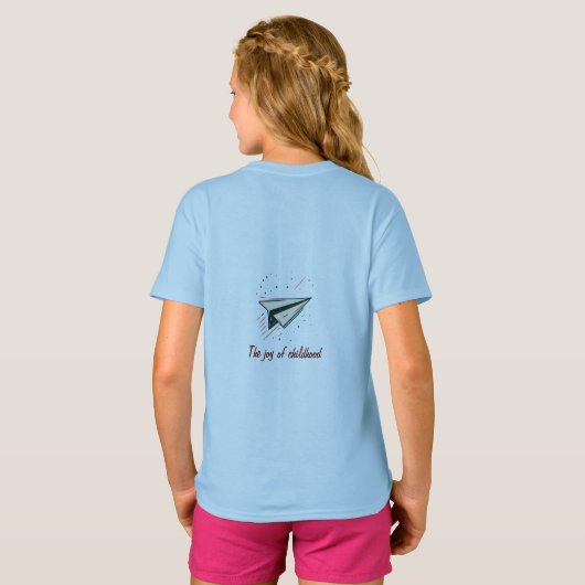 Take Flight: Het papieren vliegtuig T-shirt (Achterkant volledig)