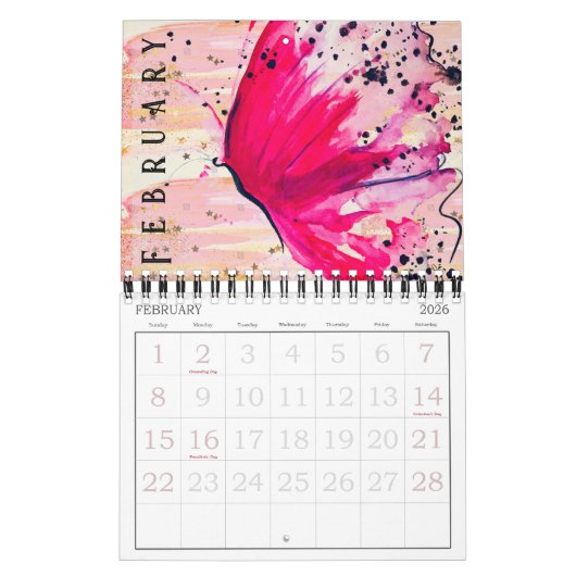 Take Flight Two Page Calendar (12-month) Kalender (Feb 2026)