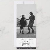 Take Flight with Love: Boarding Pass Save the Date Kaart (Achterkant)