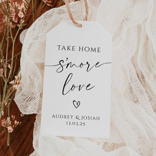 Take Home S'more Love Wedding Gift Label Cadeaulabel