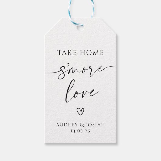 Take Home S'more Love Wedding Gift Label Cadeaulabel (Voorkant)
