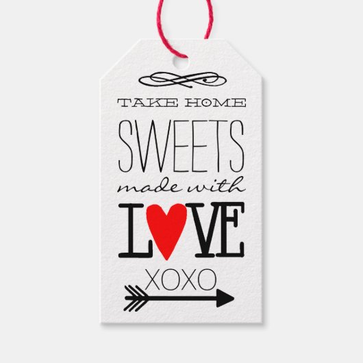 Take Home Sweets Country Wedding Guest Favor Cadeaulabel (Voorkant)