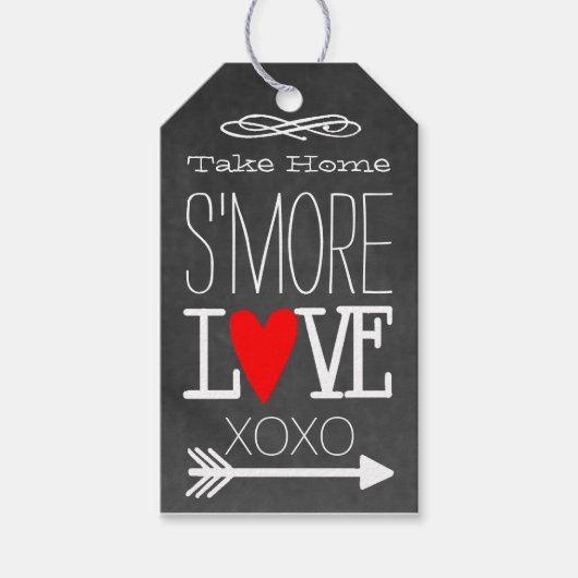 Take Home's meer Liefde Chalkboard Gast Favor Cadeaulabel (Voorkant)