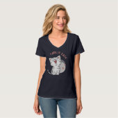 Take it easy animal T-shirt voor vrouwen v-hals (Voorkant volledig)