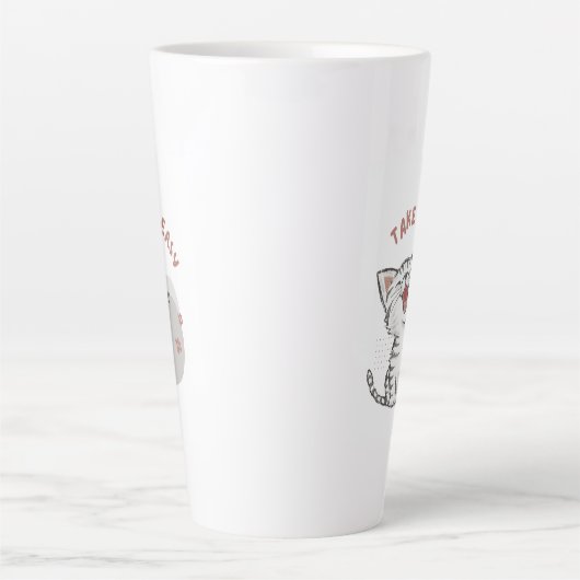 "TAKE IT EASY" Kitten Latte Mok (Voorkant)