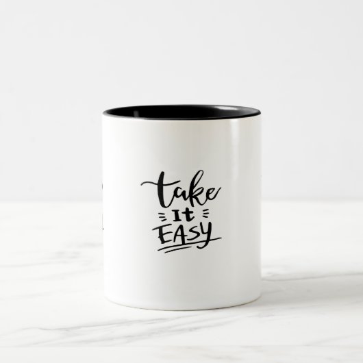 Take It Easy Mok Minimalist Quote Koffiebekercadea (Center)
