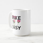 Take It Easy Mok – Motivatie Floral Coffee Cup (Voorkant links)