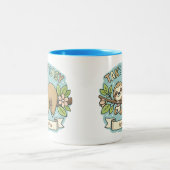 Take It Easy Sloth Custom Name  Tweekleurige Koffiemok (Center)