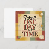 Take It One Day At A Time Kaart (Voorkant / Achterkant)