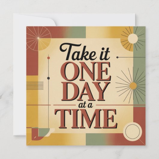 Take It One Day At A Time Kaart (Voorkant)