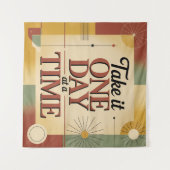 Take It One Day At A Time Wandkleed (Voorkant (horizontaal))