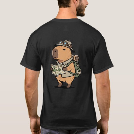 Take It Slow Capybara Tee – Customizable T-shirt (Achterkant)