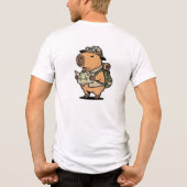 Take It Slow Capybara Tee – Customizable Tri-Blend Shirt (Achterkant)