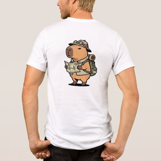 Take It Slow Capybara Tee – Customizable Tri-Blend Shirt (Achterkant)