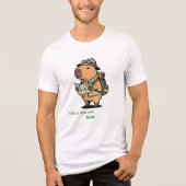 Take It Slow Capybara Tee – Customizable Tri-Blend Shirt (Voorkant)