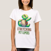 Take it Slow: Schattige Turtle Yoga T-shirt (Voorkant)