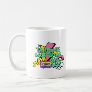 Take Me Back jaren 90 Color Pop Art Koffiemok