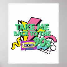 Take Me Back jaren 90 Color Pop Art