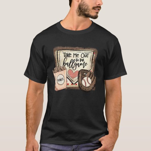 Take Me Out To The Ball Game Baseball Softball Leo T-shirt (Voorkant)