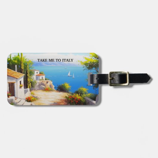 Take Me To Italy Fine Art Bagagelabel (Voorkant horizontaal)