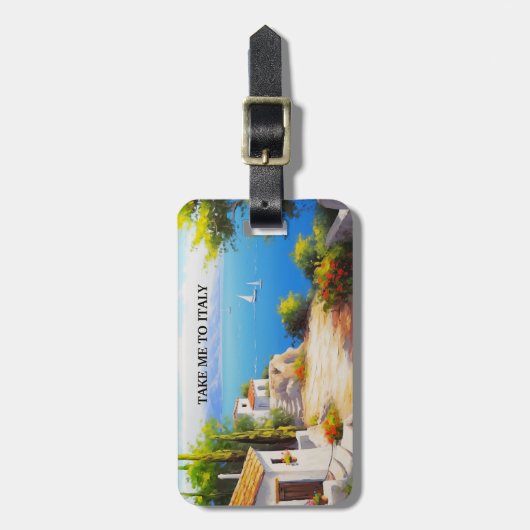 Take Me To Italy Fine Art Bagagelabel (Voorkant verticaal)