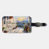Take Me To Italy Landscape Sunset Bagagelabel (Achterkant horizontaal)
