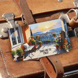 Take Me To Italy Landscape Sunset Bagagelabel