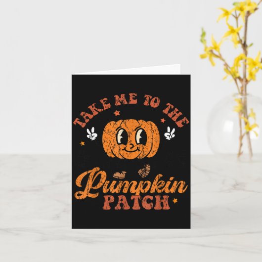 Take Me To The Pumpkin Patch Toddler Fall Pumpkin  Kaart (Gele Bloem)