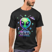 Take Me To Your Leader Funny Alien Cartoon Men Wom T-shirt (Voorkant)