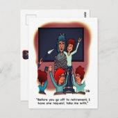 Take Me With Retirement Postcard Briefkaart (Voorkant / Achterkant)