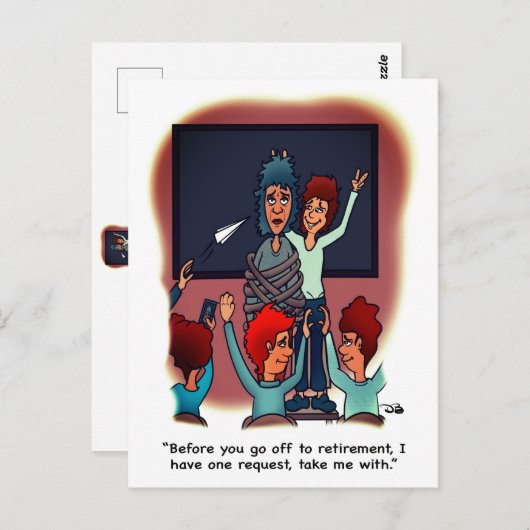 Take Me With Retirement Postcard Briefkaart (Voorkant / Achterkant)