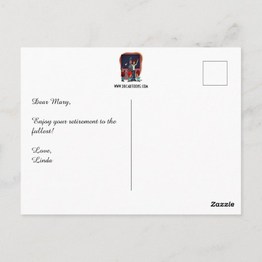 Take Me With Retirement Postcard Briefkaart (Achterkant)
