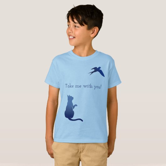 Take me with you! t-shirt (Voorkant volledig)