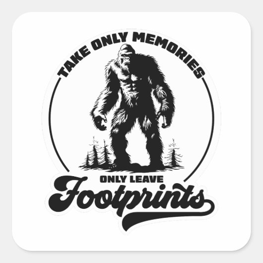 Take Memories Leave Voetafdrukken Wandelen Sticker (Voorkant)