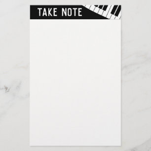 "Take Note" muzikale piano stationery Briefpapier
