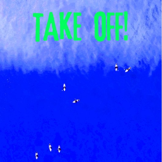 Take Off! surfer term vangen een golf T-shirt