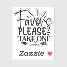 Take only one sticker