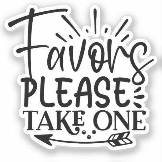 Take only one sticker (Voorkant)