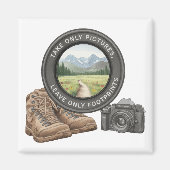 Take Only Pictures Leave Only Footprints Magneet (Voorkant)