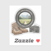 Take Only Pictures Leave Only Footprints Sticker (Vel)