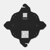 Take-out Favor Box Simple Fit Sjabloon Zwart Bedankdoosjes (Uitgevouwen)