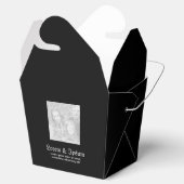 Take-out Favor Box Simple Fit Sjabloon Zwart Bedankdoosjes (Geopend)