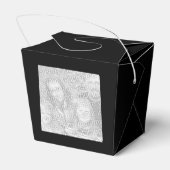 Take-out Favor Box Simple Fit Sjabloon Zwart Bedankdoosjes (Achterkant)